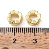 Brass Micro Pave Cubic Zirconia Beads KK-A189-11G-2