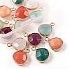 14Pcs 7 Style Natural White Jade Pendants G-LS0002-06-3