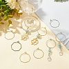 30Pcs 5 Colors Ion Plating(IP) 316 Surgical Stainless Steel Hoop Earrings Findings STAS-UN0030-95-3