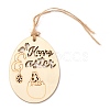 DIY Egg Shape Handmade Hollow Out Graffiti Wood WOOD-G007-01A-2