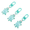 3Pcs Resin Tortoise Pendant Decorations HJEW-TA0001-39I-2