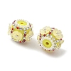 Flower Style Resin Rhinestone Beads CLAY-NH0003-05S-02-2