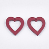 Painted Poplar Wood Pendants WOOD-T021-06B-2