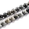 Round Natural Polychrome Jasper/Picasso Stone/Picasso Jasper Beads Strands G-O199-03A-1