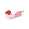 Brass Enamel Pendants KK-E093-03G-J-01-2