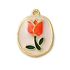 Brass Enamel Pendants KK-C119-19B-01-1