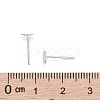 925 Sterling Silver Flat Pad  Stud Earring Findings STER-K167-045D-S-3