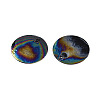 Spray Painted Natural Capiz Shell Pendants SSHEL-Z002-01C-2
