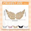 20Pcs 5 Colors Polyester Thread Iron on/Sew On Patches PATC-GO0001-13-2