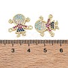 Brass Micro Pave Colorful Cubic Zirconia Connector Charms for Jewelry Making CU-CBAAA59-01G-06-3