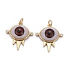 Brass Micro Pave Clear Cubic Zirconia Pendants ZIRC-Z011-34A-1