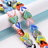 Heart Handmade Lampwork Beads Strands LAMP-G150-01B-2