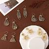 Eco-Friendly Horse Eye Iron Pendants Dangle Earrings EJEW-PH01401-02-2