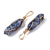 Natural Blue Spot Jasper Big Pendants G-T122-70B-3