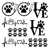 8 Sheets 4 Style Waterproof Heart & Bear Paw Pattern PET Car Decals Stickers STIC-GF0001-03C-1