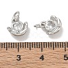 Brass Pave Clear Cubic Zirconia Charms CU-CBA6E4E-19P-E-3