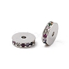 Rack Plating Brass Micro Pave Cubic Zirconia Beads KK-F879-16P-2