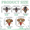 5Pcs 5 Styles Rhinestone & Felt Bee Patches DIY-GA0008-84-2
