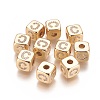 Brass Micro Pave Cubic Zirconia Beads KK-K238-16G-C-1