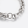 Tarnish Resistant Adjustable 304 Stainless Steel Chain Bracelets BJEW-K187-04P-3