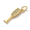 Brass Micro Pave Cubic Pendants KK-U027-07G-02-2
