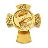 Cross Alloy Black Enamel Pins Brooches JEWB-M049-01AG-02-2