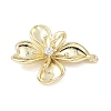Brass Micro Pave Clear Cubic Zirconia Pendants KK-Z106-01G-02-2