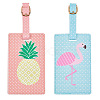 PU Leather Luggage Bag Tags AJEW-GF0001-71A-1