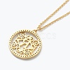 Brass Micro Pave Clear Cubic Zirconia Pendant Necklaces NJEW-E153-01R-3