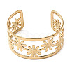 304 Stainless Steel Open Cuff BangleS for Women BJEW-K306-01G-4