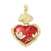 Brass Micro Pave Cubic Zirconia Pendants KK-I379-03G-A-2