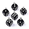 Opaque Epoxy Resin Pendants X-CRES-N025-12A-B01-2