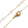 Ion Plating(IP) Crucifix Cross 304 Stainless Steel Rosary Bead Necklaces NJEW-M075-04G-04-3