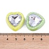 UV Plating Iridescent Acrylic with Rhinestone Beads X-OACR-B021-08-3