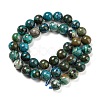 Natural Chrysocolla Beads Strands G-P503-6MM-05-3