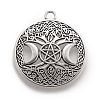 Tibetan Style Hollow Alloy Pendants TIBEP-F075-01AS-RS-1