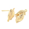 Brass Micro Pave Cubic Zirconia Stud Earring Findings LS-KK-U015-05G-2