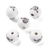 Independence Day Theme Wood European Beads WOOD-M011-07F-1