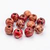 Round Printed Wood Beads WOOD-R243-13mm-M2-3