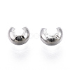 Non-Tarnish 304 Stainless Steel Crimp Beads Covers STAS-S117-011A-2