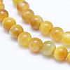 Natural Gold Tiger Eye Beads Strands G-K203-84-4mm-3