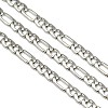 Tarnish Resistant 304 Stainless Steel Figaro Chains STAS-M032-45P-1.2mm-1