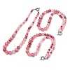 Dyed Round Natural Green Jade Graduated Beaded Necklaces GG-CBAA808-05P-E-4