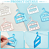 PandaHall Elite 24Pcs 3 Colors 8-Hole Mini Acrylic Earring Hanger EDIS-PH0001-84-4