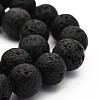Natural Lava Rock Round Bead Strands X-G-M169-12mm-03-1