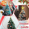 18Pcs 6 Styles Plastic Christmas Treetop Star Ornament AJEW-NB0008-02-5