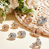 4 Pairs 4 Style Alloy Round Knot Clip-on Earrings for Women EJEW-AN0004-31-7
