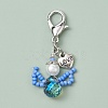 Angel Glass Seed Beads Pendant Decorations HJEW-MZ00109-05-1