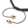 Sport Theme Acylic & Alloy Braided Bead Bracelet BJEW-JB10122-01-4