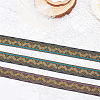 2Rolls 2 Colors Ethnic Style Embroidery Polyester Ribbons OCOR-GA0001-12-4